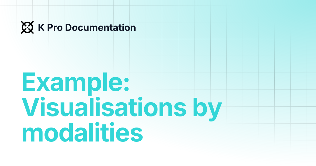 Example: Visualisations by modalities | K Pro Documentation